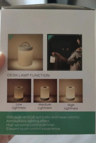 Lámpara LED táctil multicolor