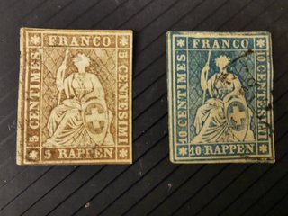 Antichi francobolli Svizzeri