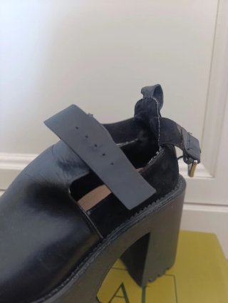 Botines plataforma tacón negros mujer