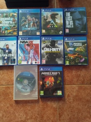 Pley 4 juegos mandos y base para cargar {Junto}