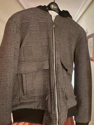 Abrigo Bomber Invierno Estampado Príncipe Gales