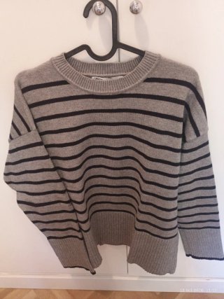 Jersey Zara rayas gris y negro Talla S