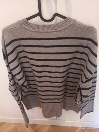 Jersey Zara rayas gris y negro Talla S