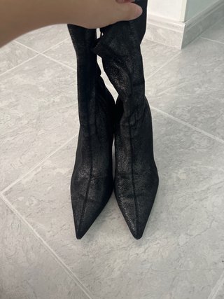Botines Pull&Bear brillos tacón fino