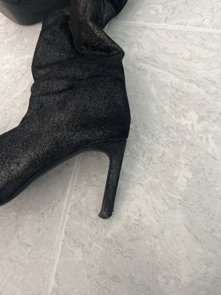 Botines Pull&Bear brillos tacón fino