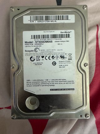 Disco Duro HDD Seagate Barracuda 500GB