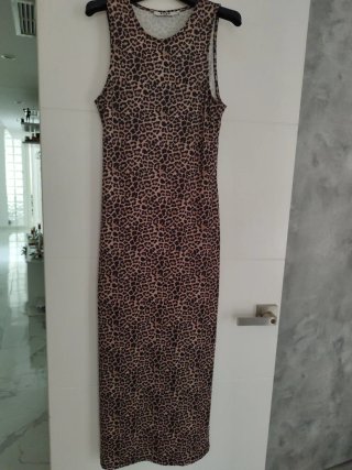 Vestido largo estampado animal NA-KD