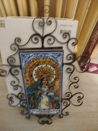 Azulejo Religioso de la Virgen con Forja