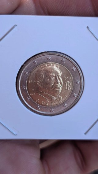 Moneda 2 Euros Italia 2012 G. Pascoli