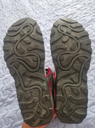 Sandalias Quechua Talla 37 Gris y Rojo
