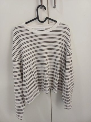Camiseta manga larga rayas Bershka