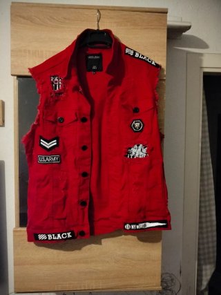 Chaleco vaquero LEEYO JEANS rojo XL