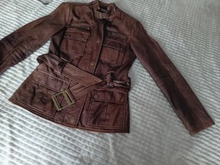 Chaqueta Zara 100% Cuero Marrón
