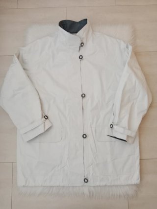 Chaqueta Impermeable Blanca Talla 3XL