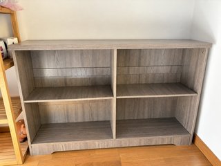 Estantería Librería, 4 Cubos con Baldas ajustables
