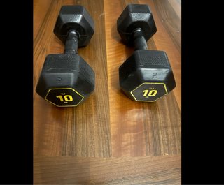 Coppia Manubri 10 kg Rivestimento Gomma Decathlon