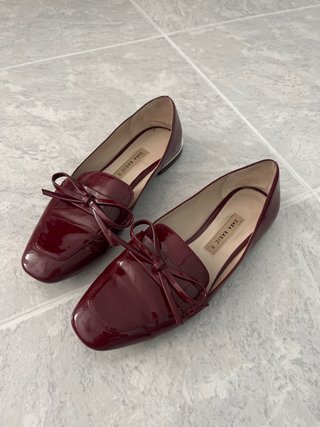 Manoletinas Zara Rojo Talla 38