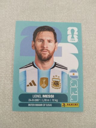 Cromo Panini Lionel Messi Mundial 2026