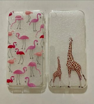 2 custodie per iPhone 7 con fiamme e giraffe