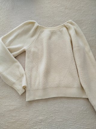 Jersey punto crema mujer