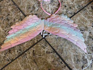 Disfraz Unicornio Alas, Falda Arcoíris y Diadema.