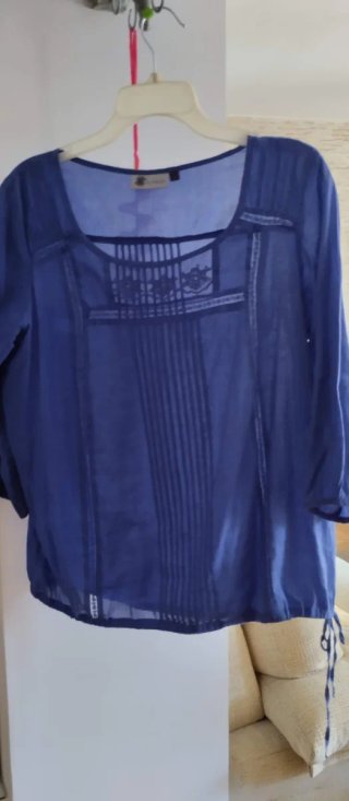 Blusa azul mujer
