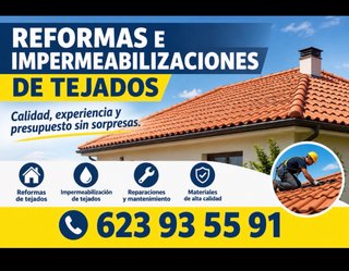 Preparaciones de tejados, fontanería, etc.