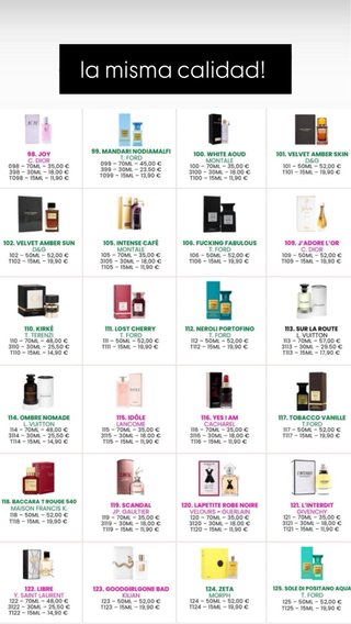 Catálogo de Perfumes - Varios Modelos