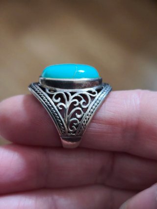 Anillo Plata Calada Turquesa