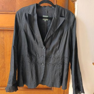 Chaqueta de Lino Negra