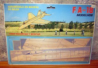 AVIÓN F/A 18 AEROMODELISMO MADERA BALSA MODELHOB
