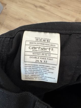 Calças Carhartt Double Knee Pretas