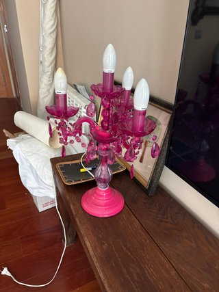 Lámpara de sobremesa fucsia