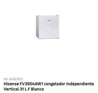 Congelador Hisense FV39D4AW1 31L Blanco