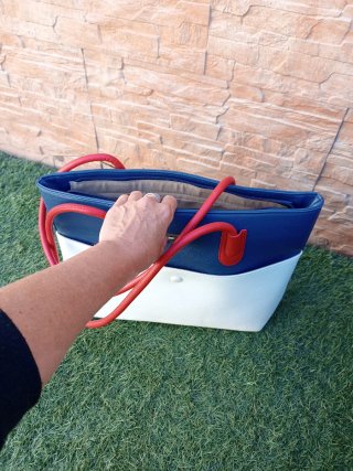 Bolso de hombro tricolor