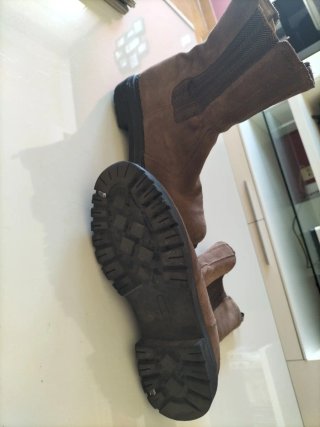 Botines de ante marrón