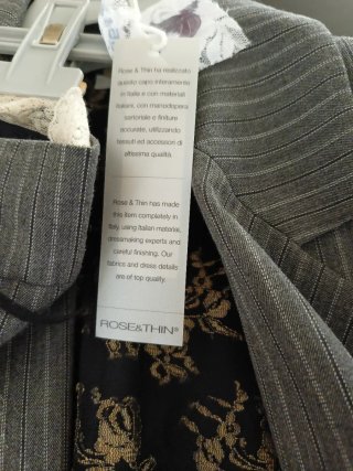 Pantaloni Rose & Thin grigi gessati