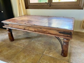 Mesa de centro madera rústica