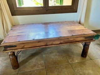 Mesa de centro madera rústica