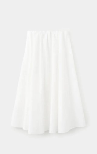 Falda midi blanca Mango