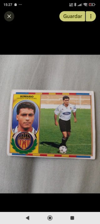 Cromo Romario Liga 96/97 Valencia CF