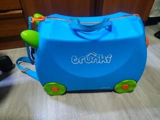 Maletas infantiles Trunki azul/verde y rosa/mora