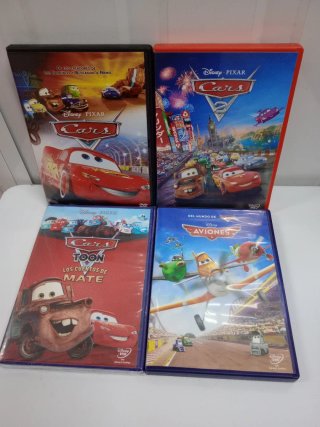 4 Películas Disney Pixar Cars y Aviones DVD