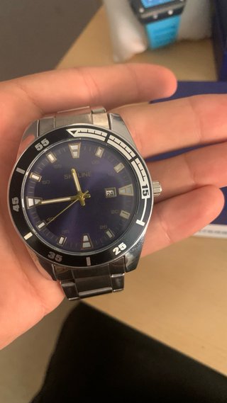Reloj SKYLINE Azul y Plateado