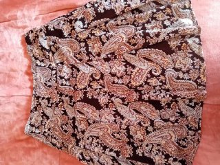 Saia Lanidor com Pregas e Estampado