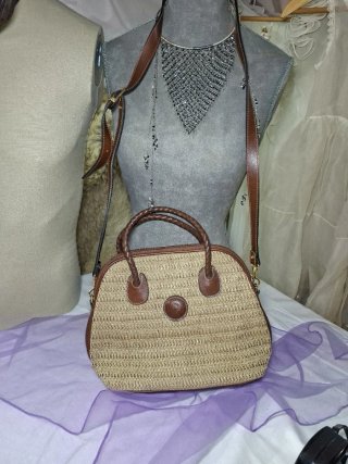 Bolso Capazo/Bowling Beige y Marrón