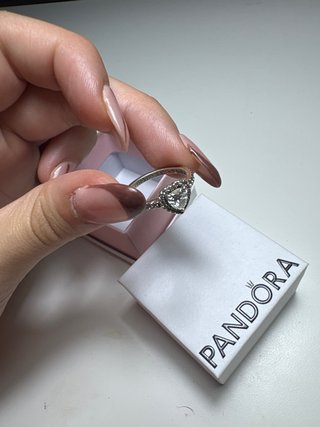 Anillo Pandora Corazón Blanco