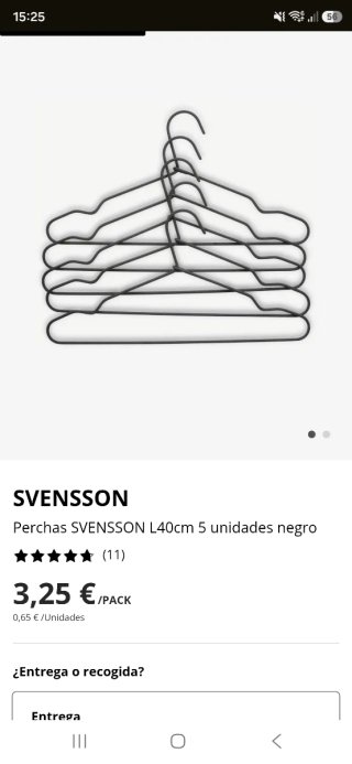 80 Perchas JYSK SVENSSON 40 cm