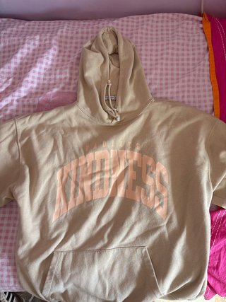 Sudadera Beige con Estampado