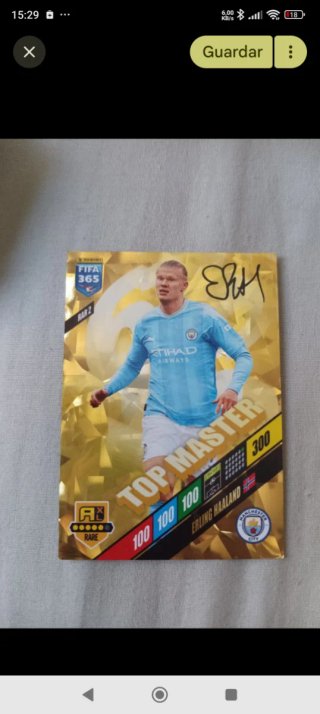 Carta Panini FIFA 365 Erling Haaland Top Master